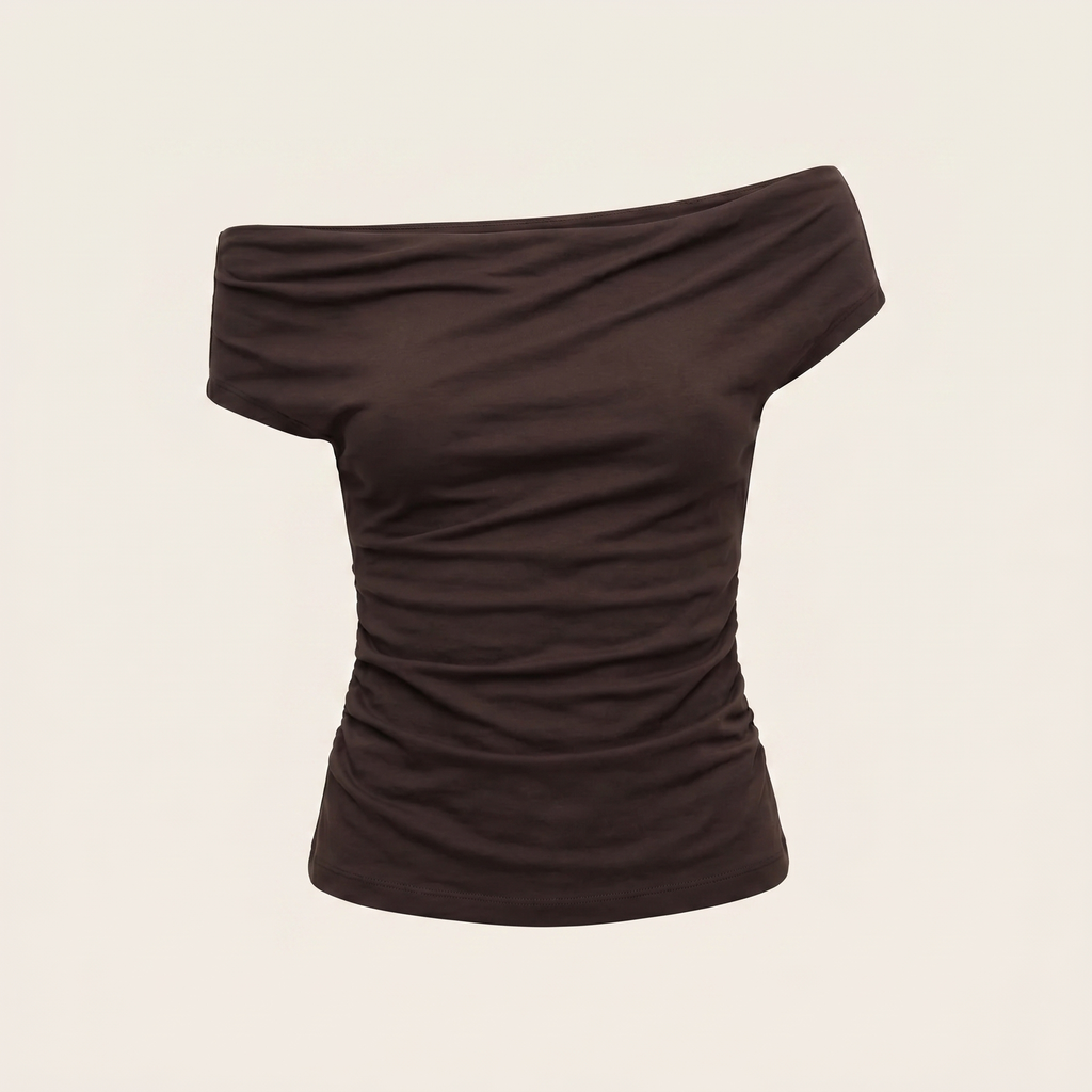 Top Femme Drapé Épaules Dénudées