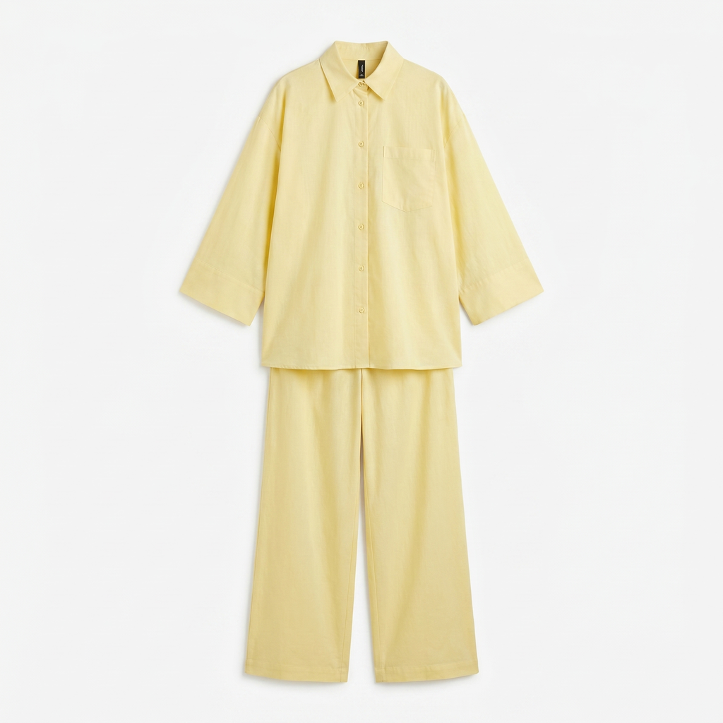 Ensemble Oversize Jaune Pastel