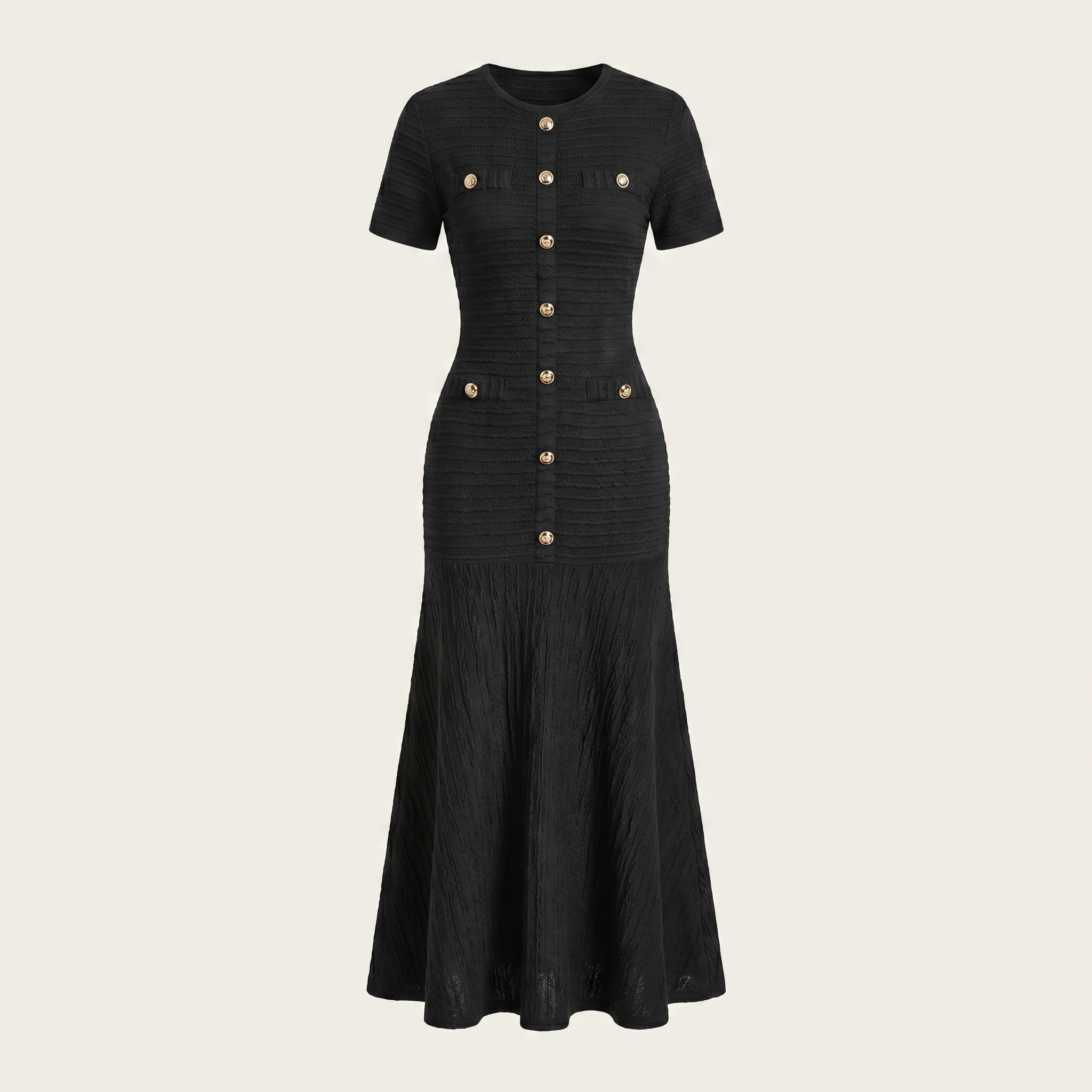 Robe Longue Maille Noire