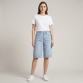 Bermuda Jean Femme Coupe Droite