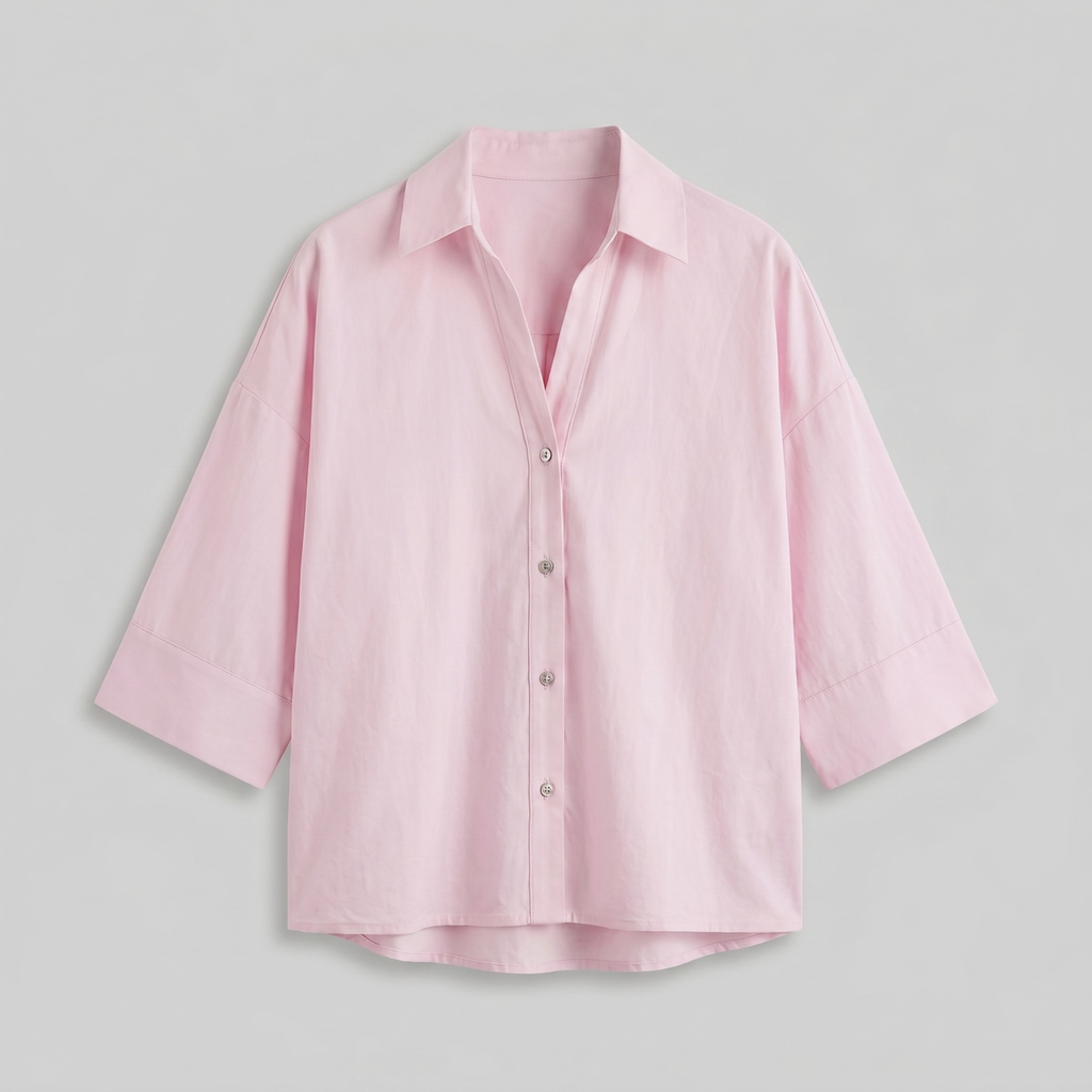 Chemise oversize rose pastel
