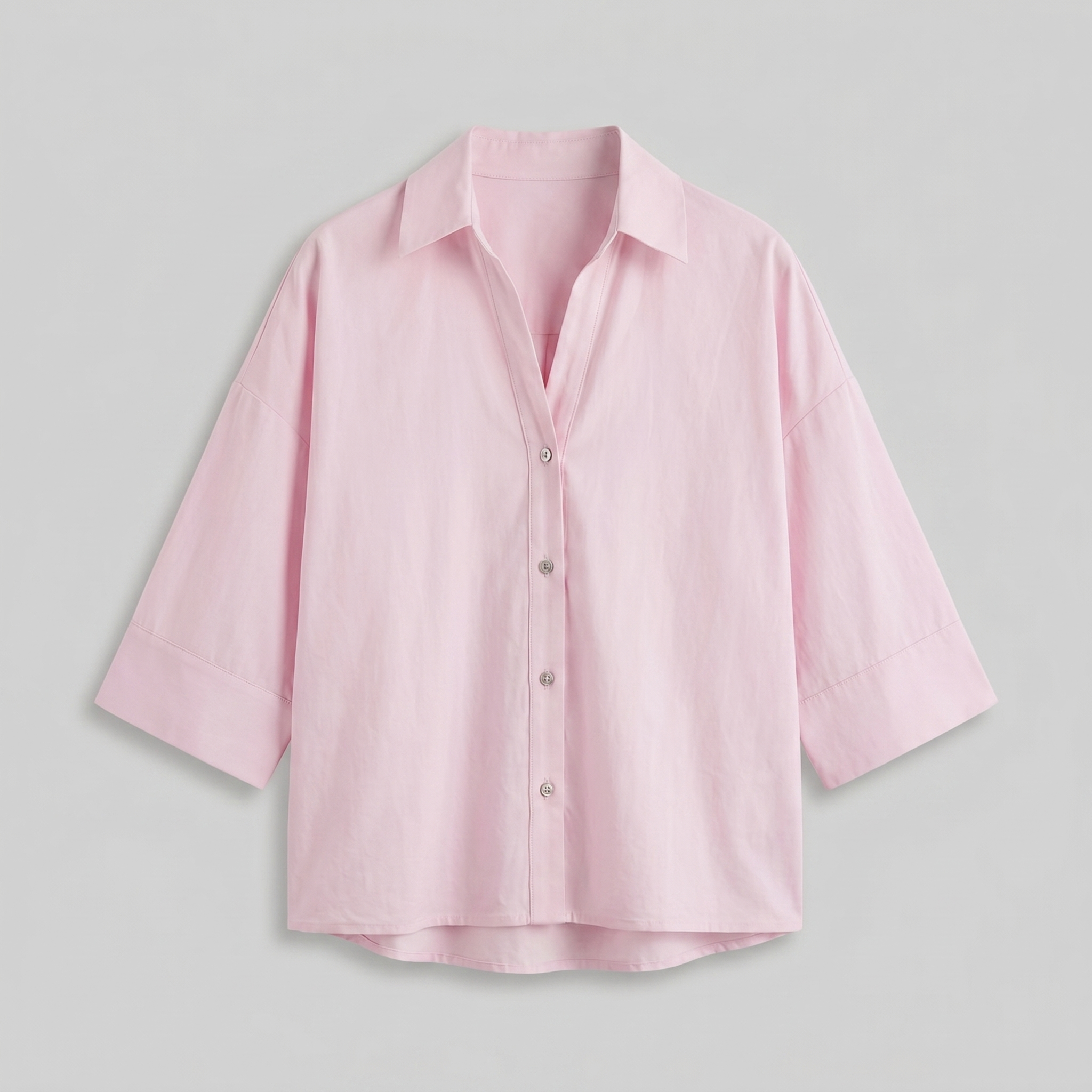 Chemise oversize rose pastel