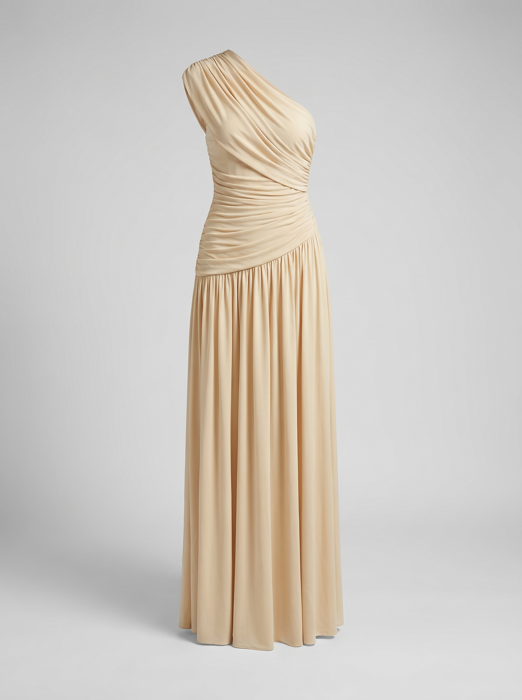 Robe Longue Asymétrique Drapée
