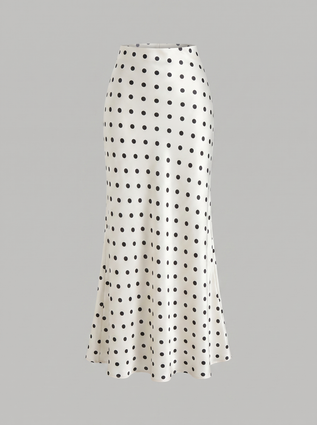 Jupe Longue Satinée à Pois – Élégance Parisienne