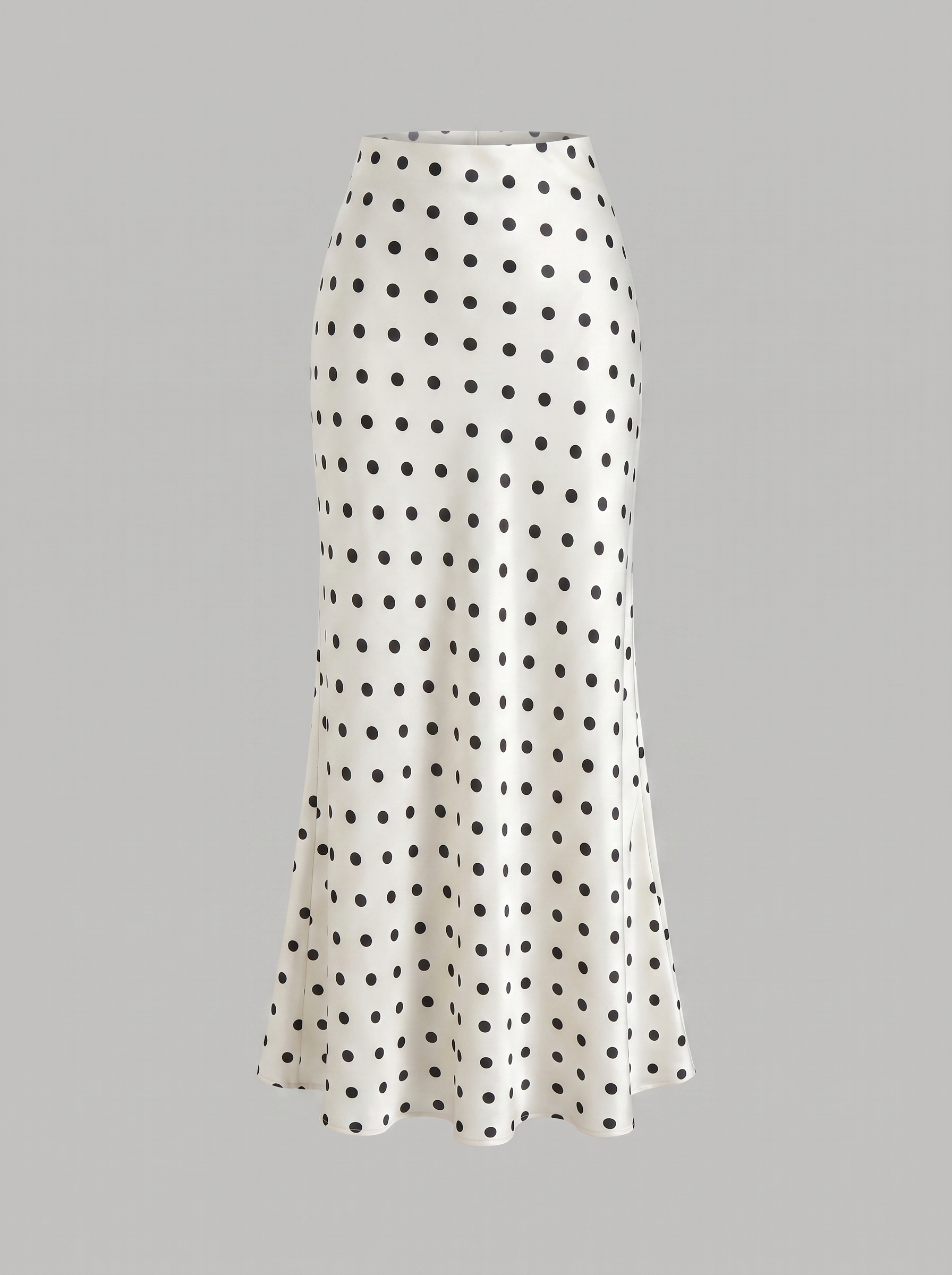 Jupe Longue Satinée à Pois – Élégance Parisienne