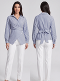 Chemise portefeuille à rayures