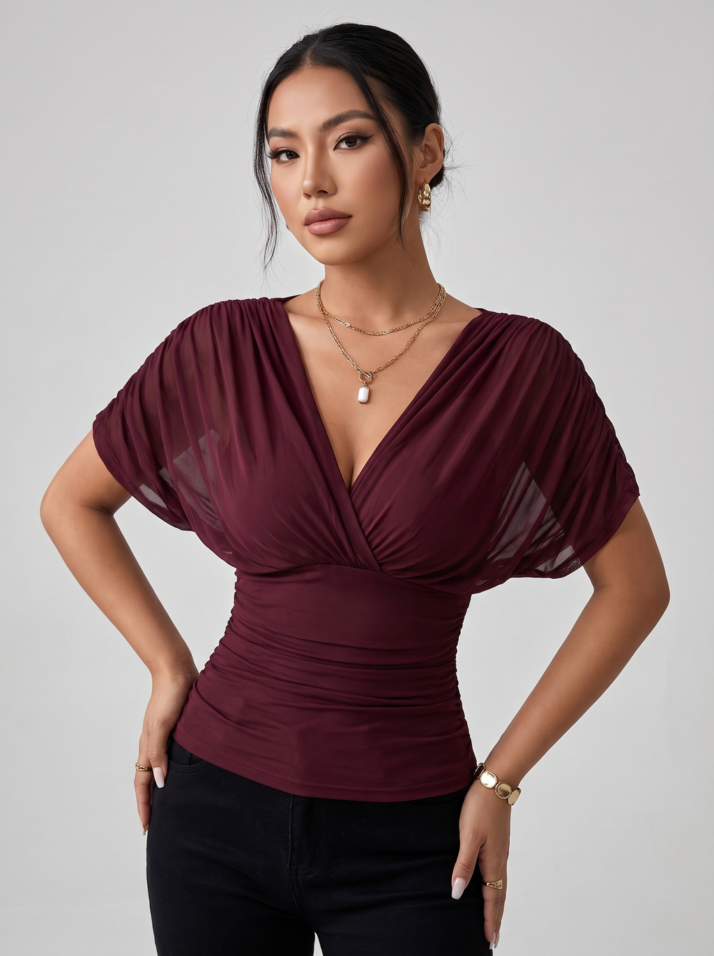 Blouse drapée