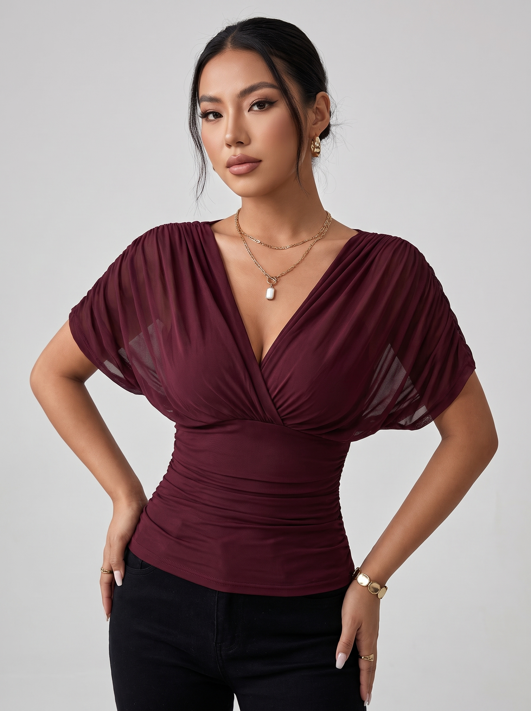 Blouse drapée