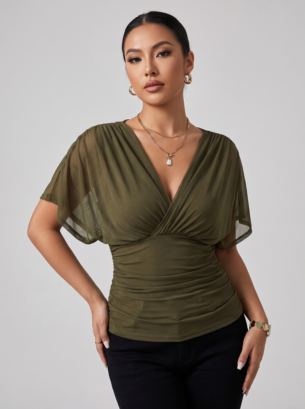 Blouse drapée
