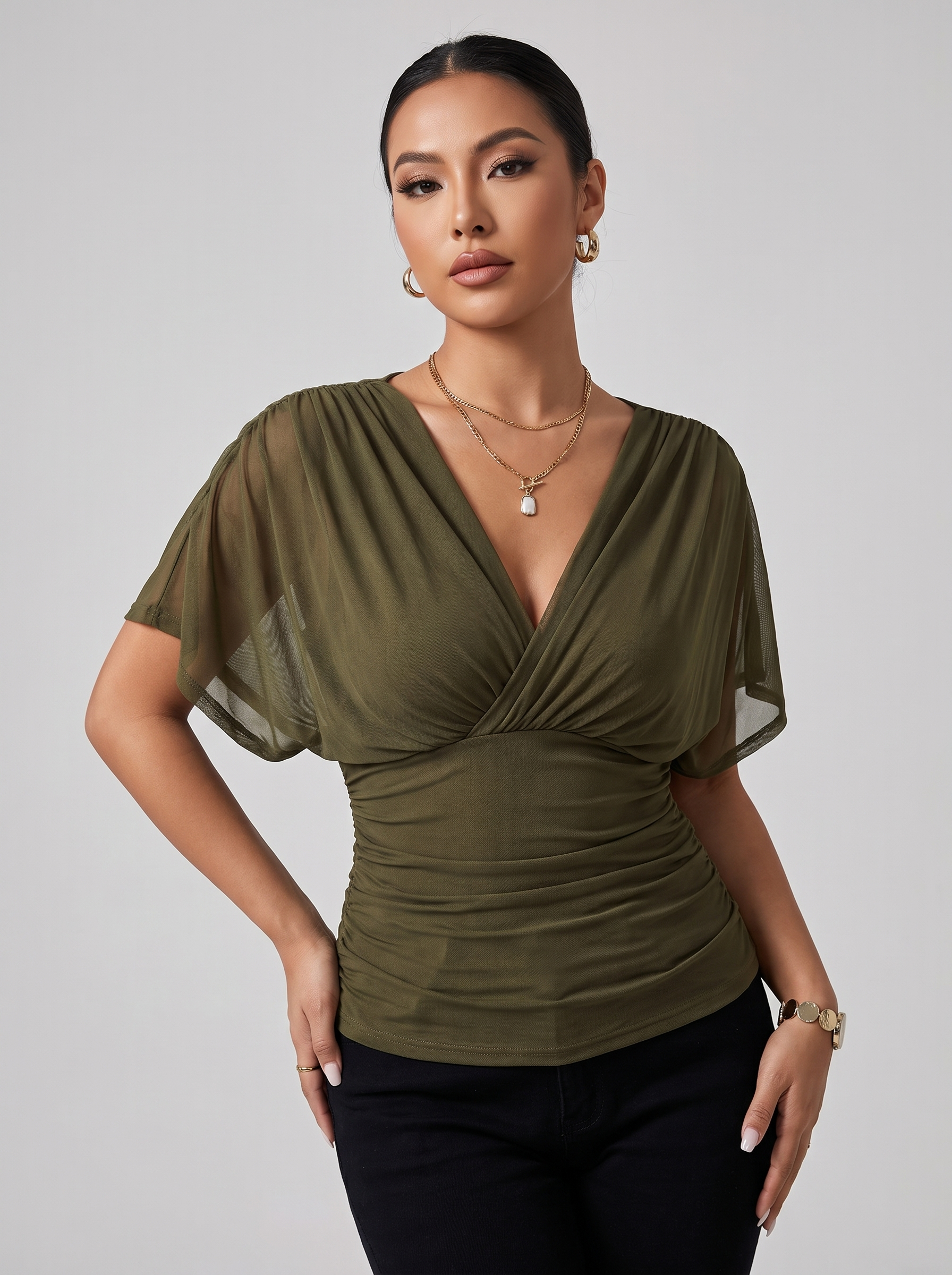 Blouse drapée
