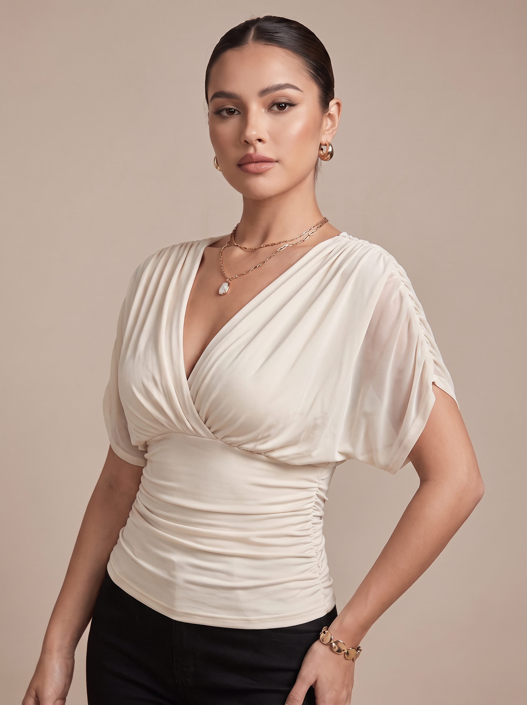 Blouse drapée