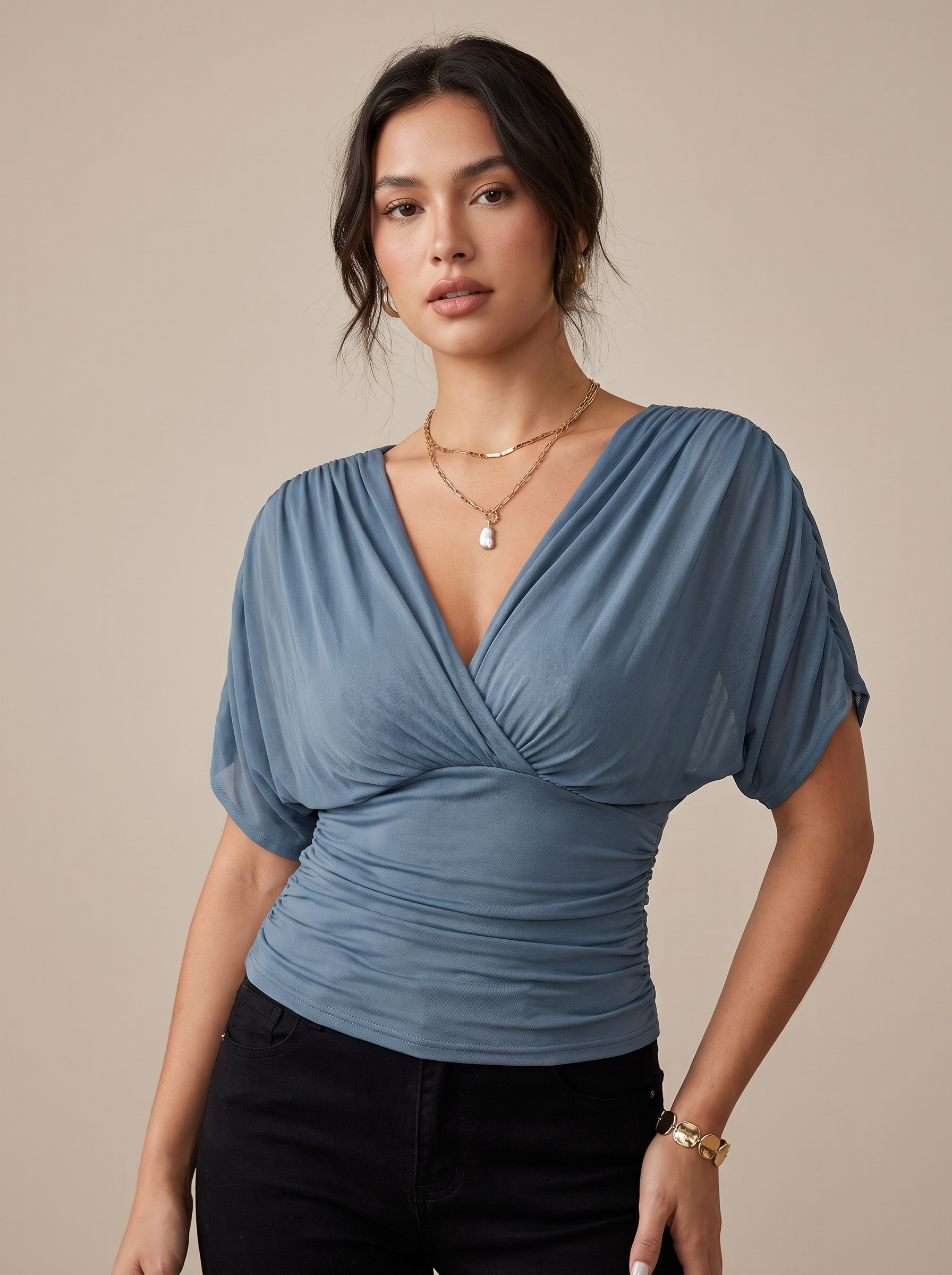 Blouse drapée