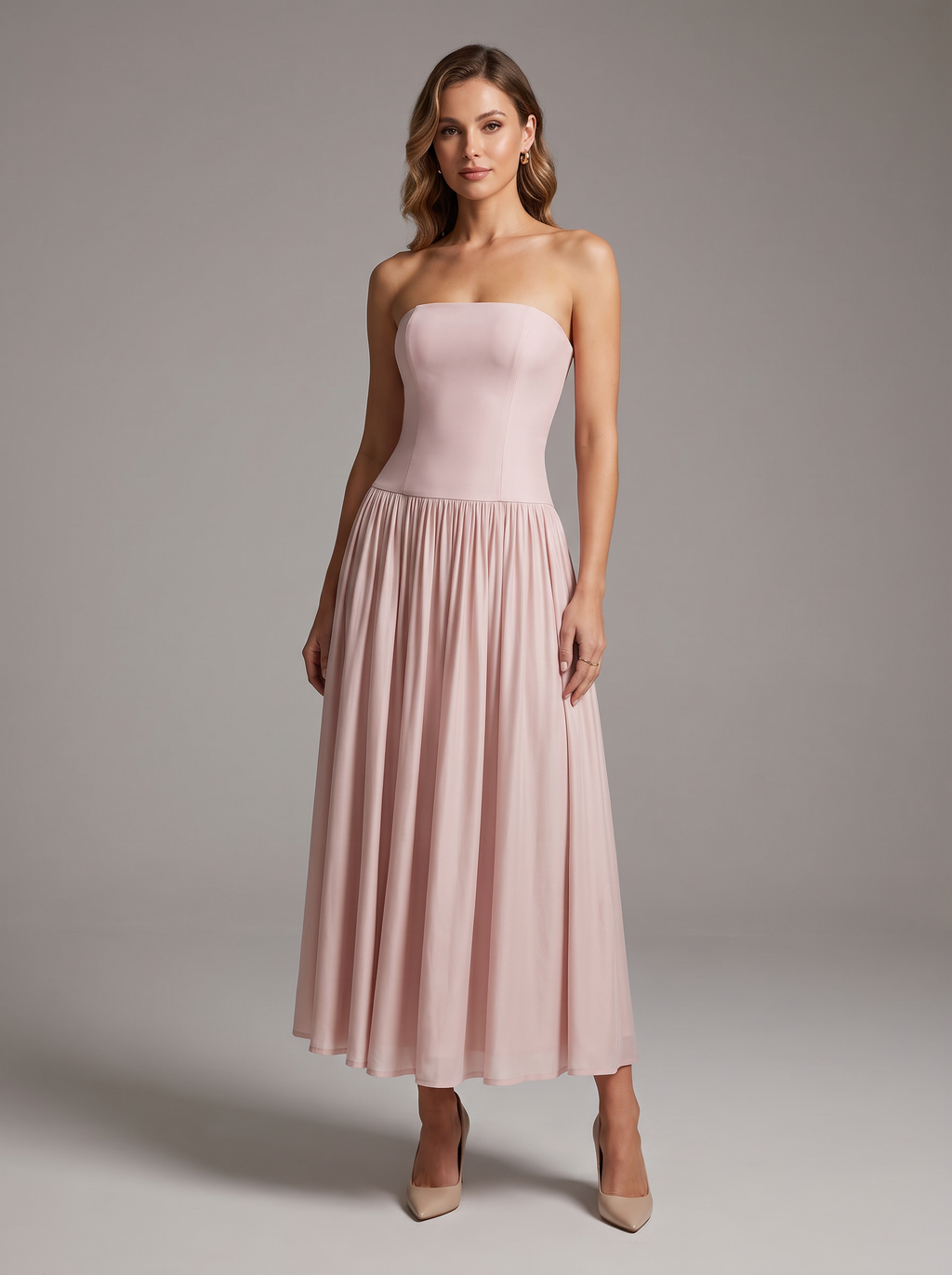 Robe bustier plissée