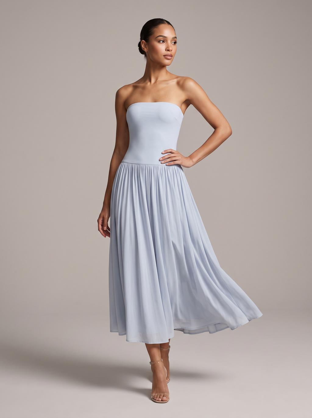 Robe bustier plissée