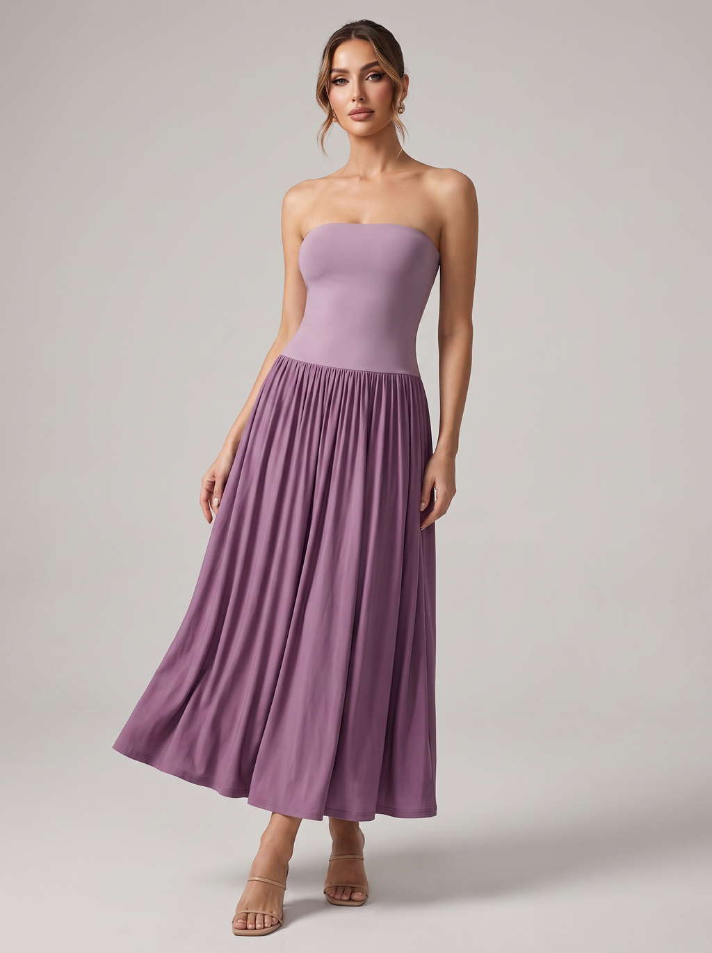 Robe bustier plissée